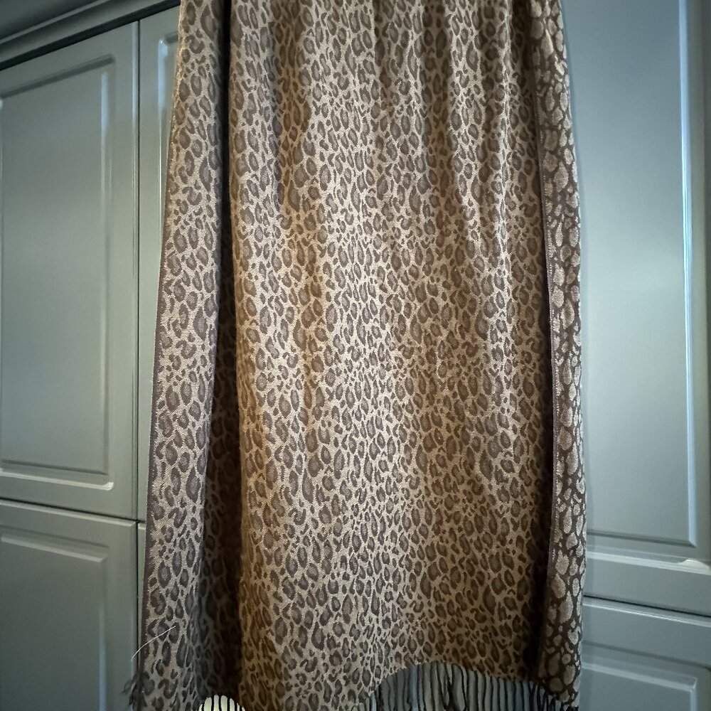 Leopard Print Scarf | Long Lightweight Fashion Wrap | Bold Animal Print